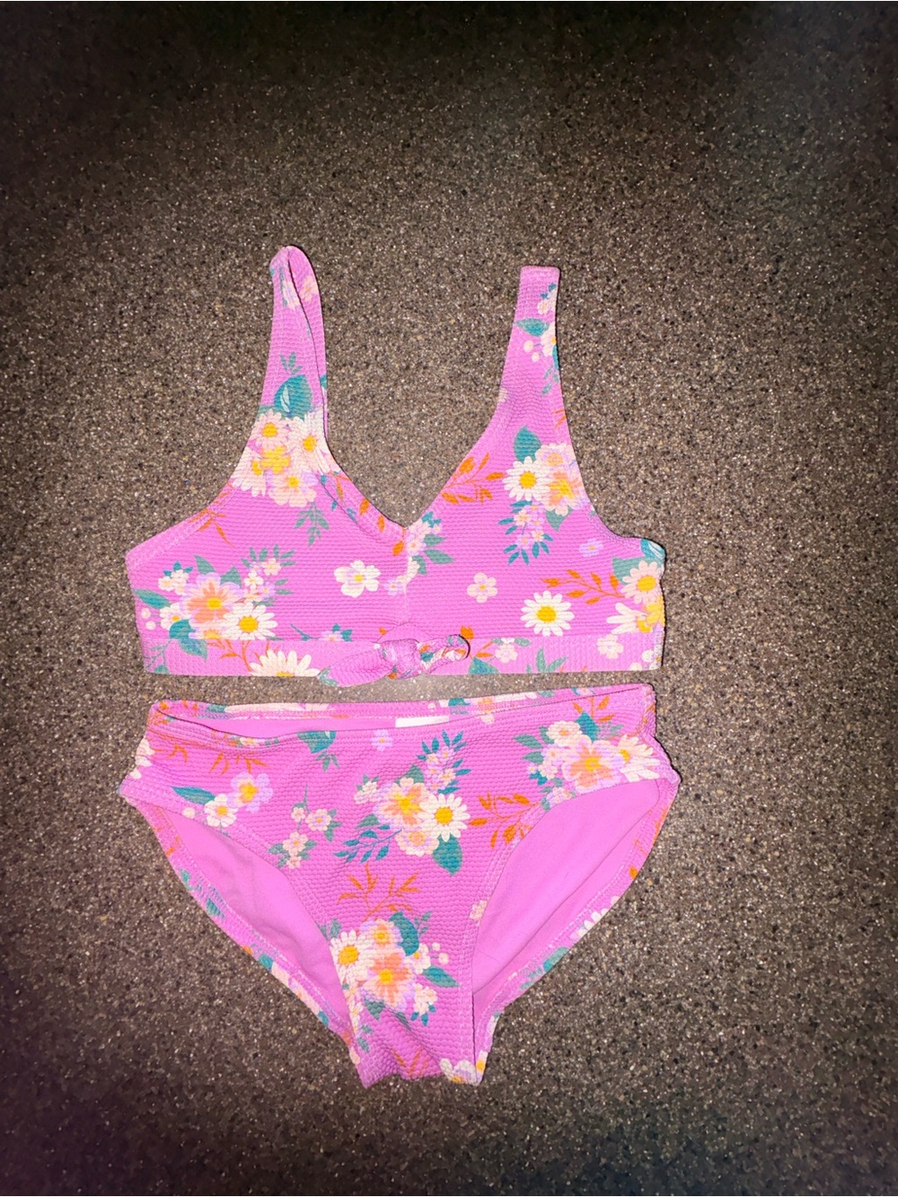 Pink Floral Two-Piece Bikini Set